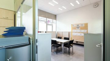 Ett Bosch-kontor med belysning från Philips