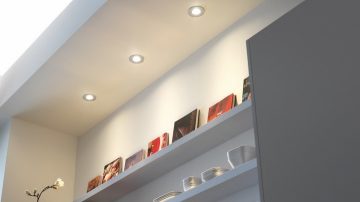 Spot Lichter, die einen Schrank beleuchten