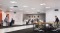 Office meeting space with UV-C germ disinfectant lighting