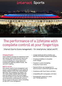 Interact Sports Scene management software brochure