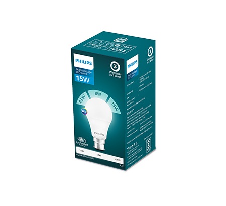 Enjoy bright, high-quality illumination tailored to your preferences with Philips Multi Wattage Lamp
