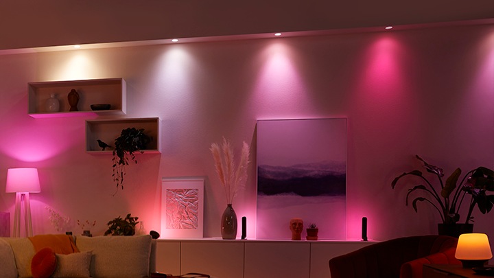 Pendant ceiling light in living room