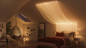 Idées pour décorer la chambre avec des guirlandes lumineuses