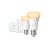 Hue Bridge, dimmer switch en twee slimme lampen
