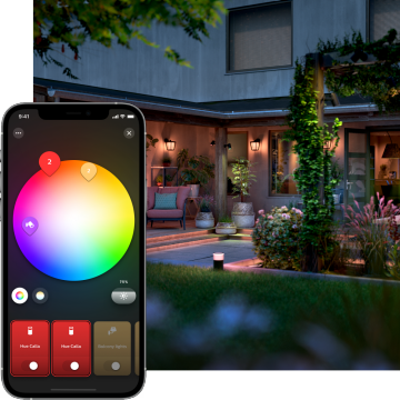 couleurs de l’application d’éclairage extérieur Hue