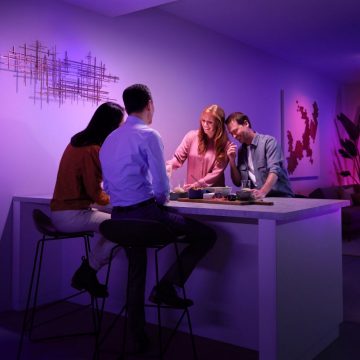 Éclairage de la salle à manger pour se divertir