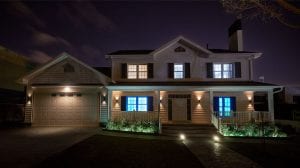 Couple using Amazon Alexa to turn on Philips Hue smart lights