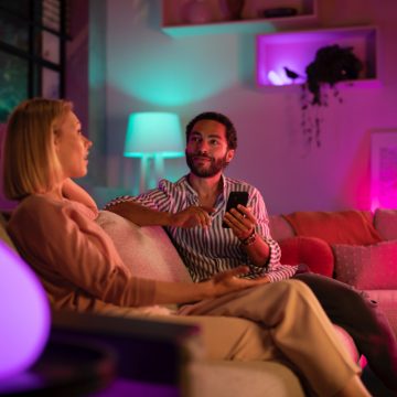Indoor colored ambiance lighting