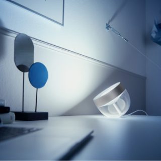 Setting up a makeup vanity with smart light