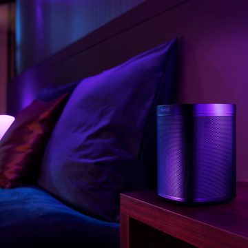 Smart speaker on nightstand
