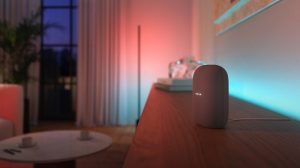 Friends using Amazon Alexa commands to turn on smart lights