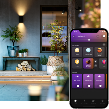 Lumière d’extérieur chaude à froide Hue