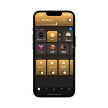 Smartphone affichant l'interface de sécurité connectée